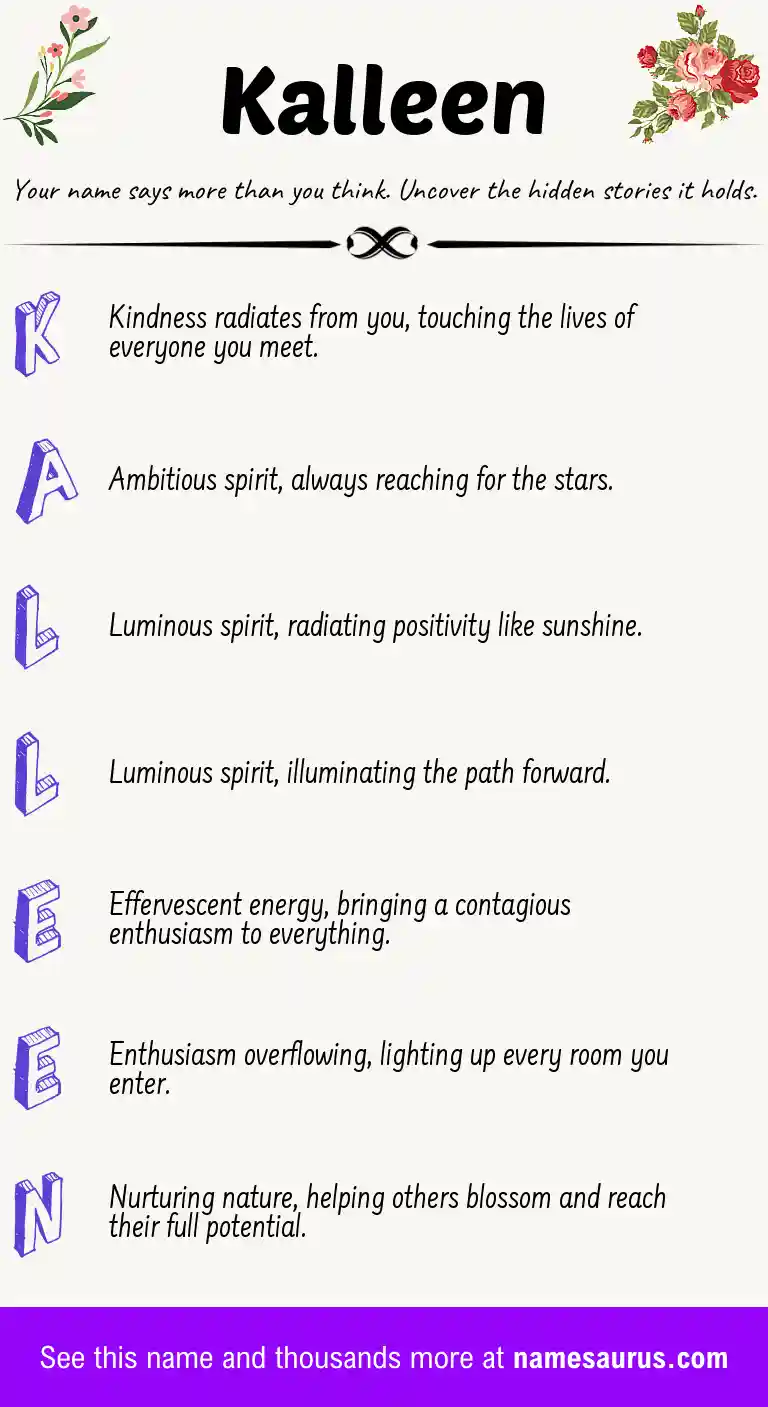 Acrostic poem about Kalleen.