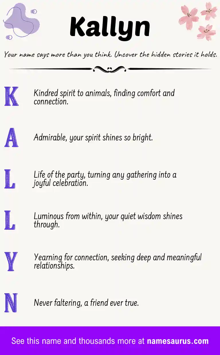 Acrostic poem about Kallyn.