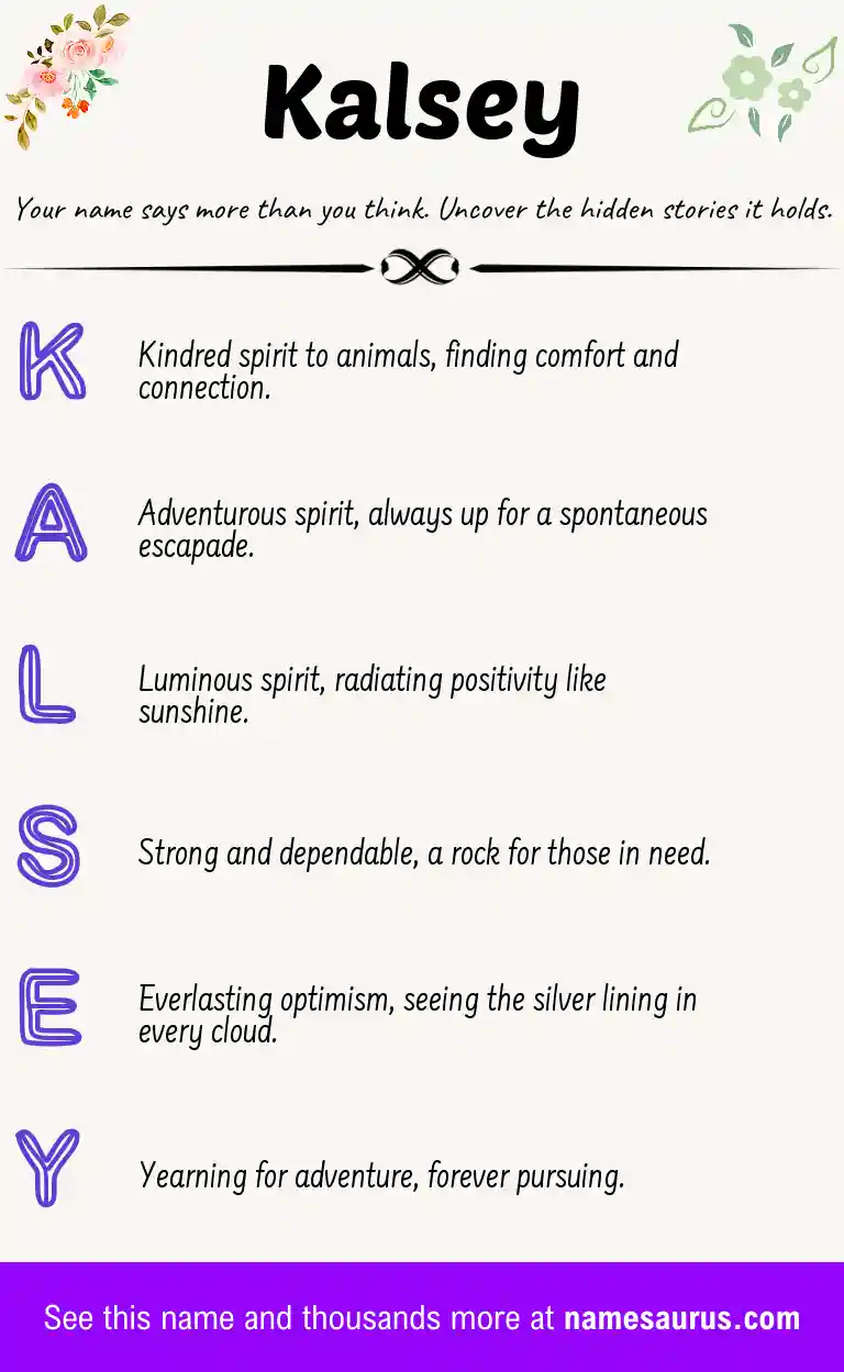 Acrostic poem about Kalsey.