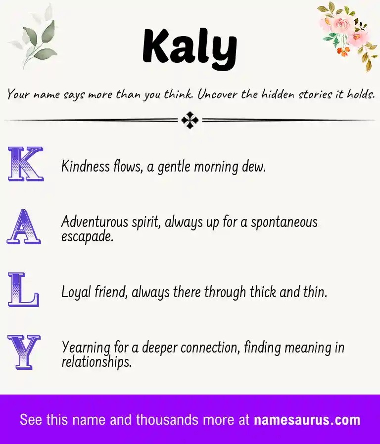 Acrostic poem about Kaly.