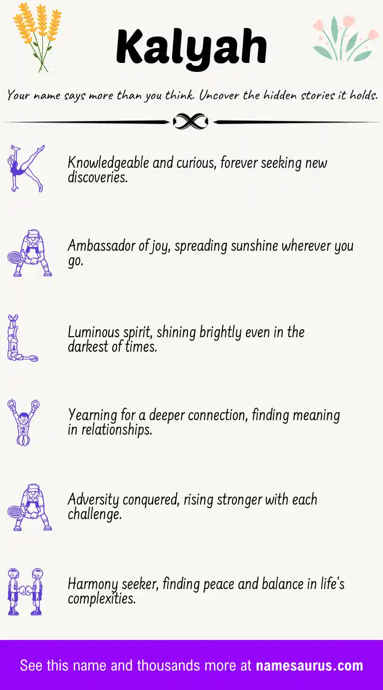 Acrostic poem about Kalyah.