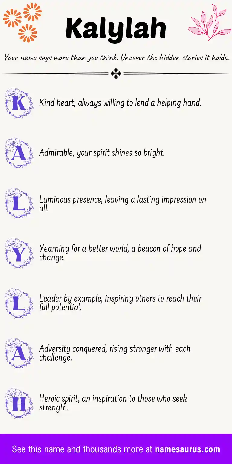 Acrostic poem about Kalylah.
