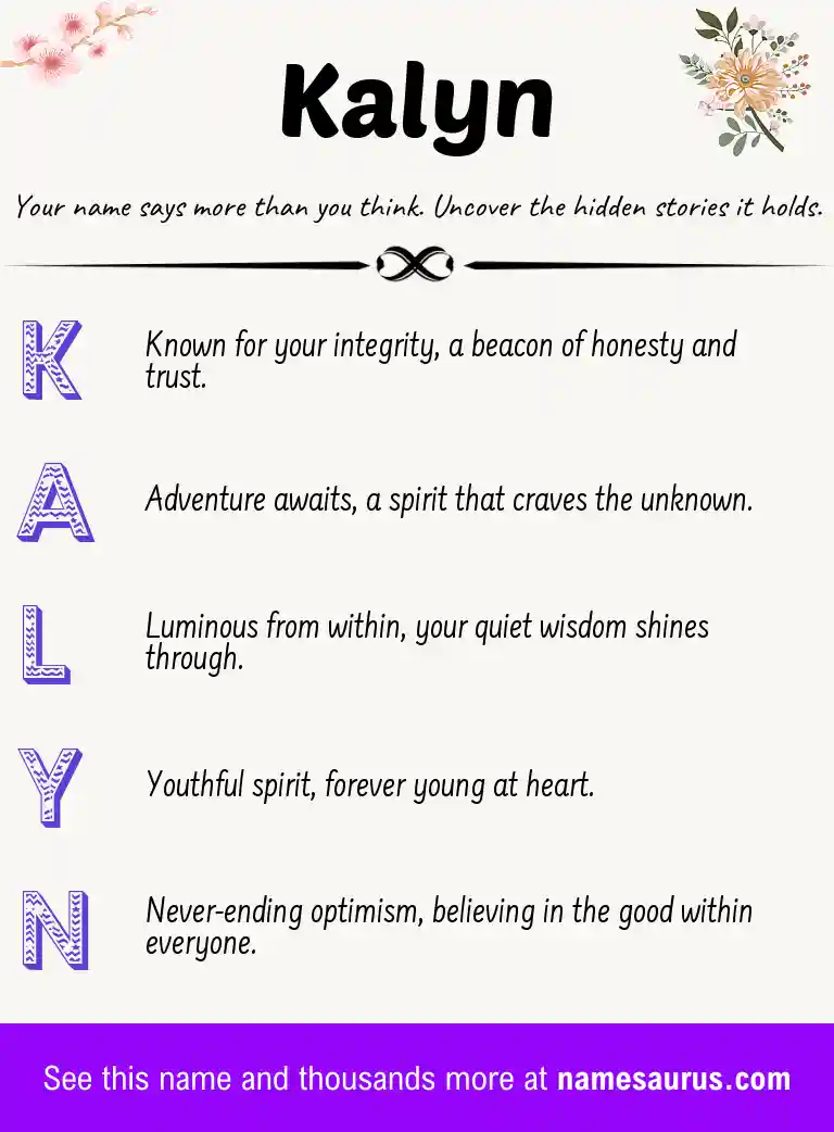 Acrostic poem about Kalyn.