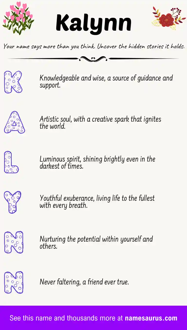 Acrostic poem about Kalynn.