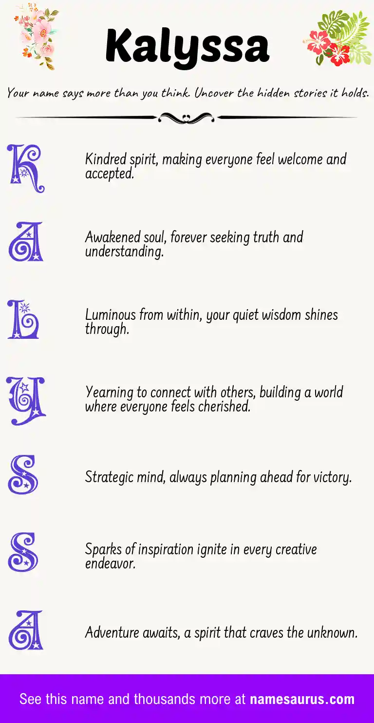 Acrostic poem about Kalyssa.