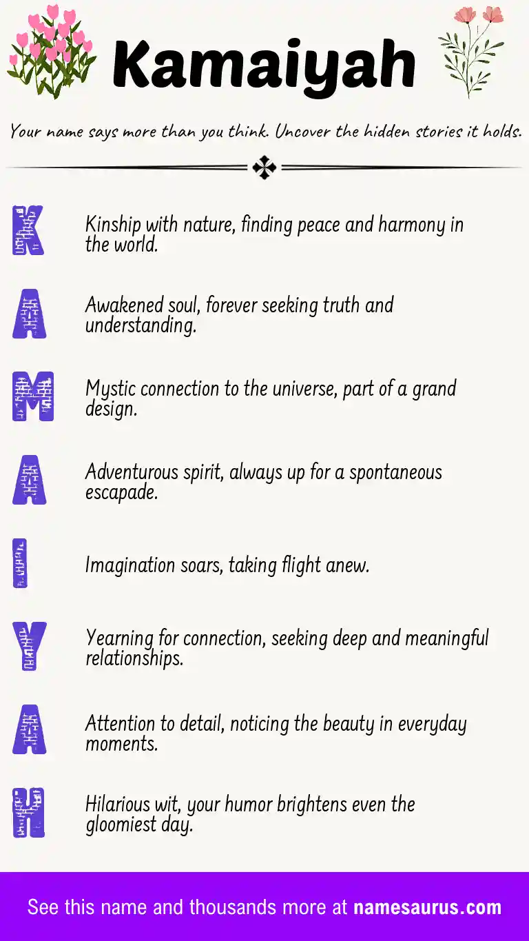 Acrostic poem about Kamaiyah.