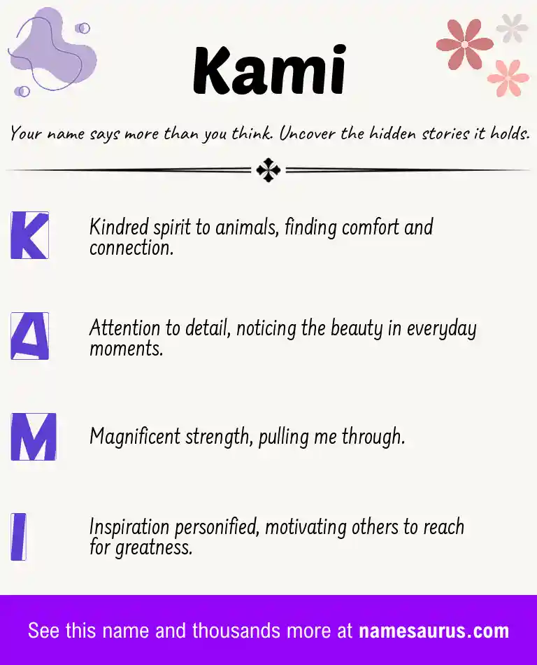 Acrostic poem about Kami.