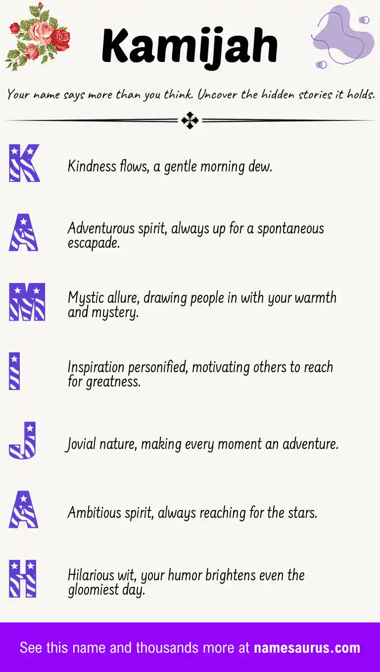 Acrostic poem about Kamijah.