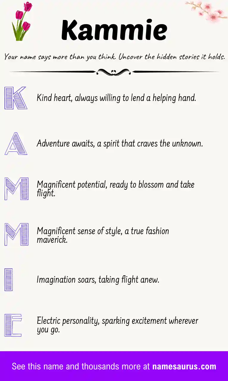 Acrostic poem about Kammie.