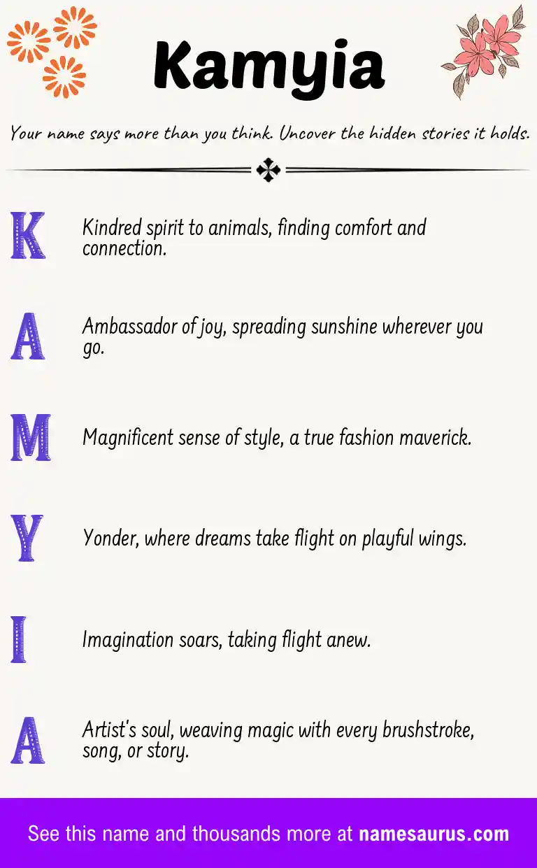 Acrostic poem about Kamyia.