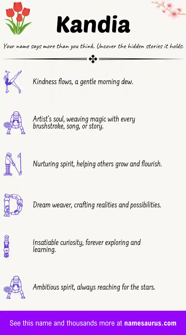 Acrostic poem about Kandia.