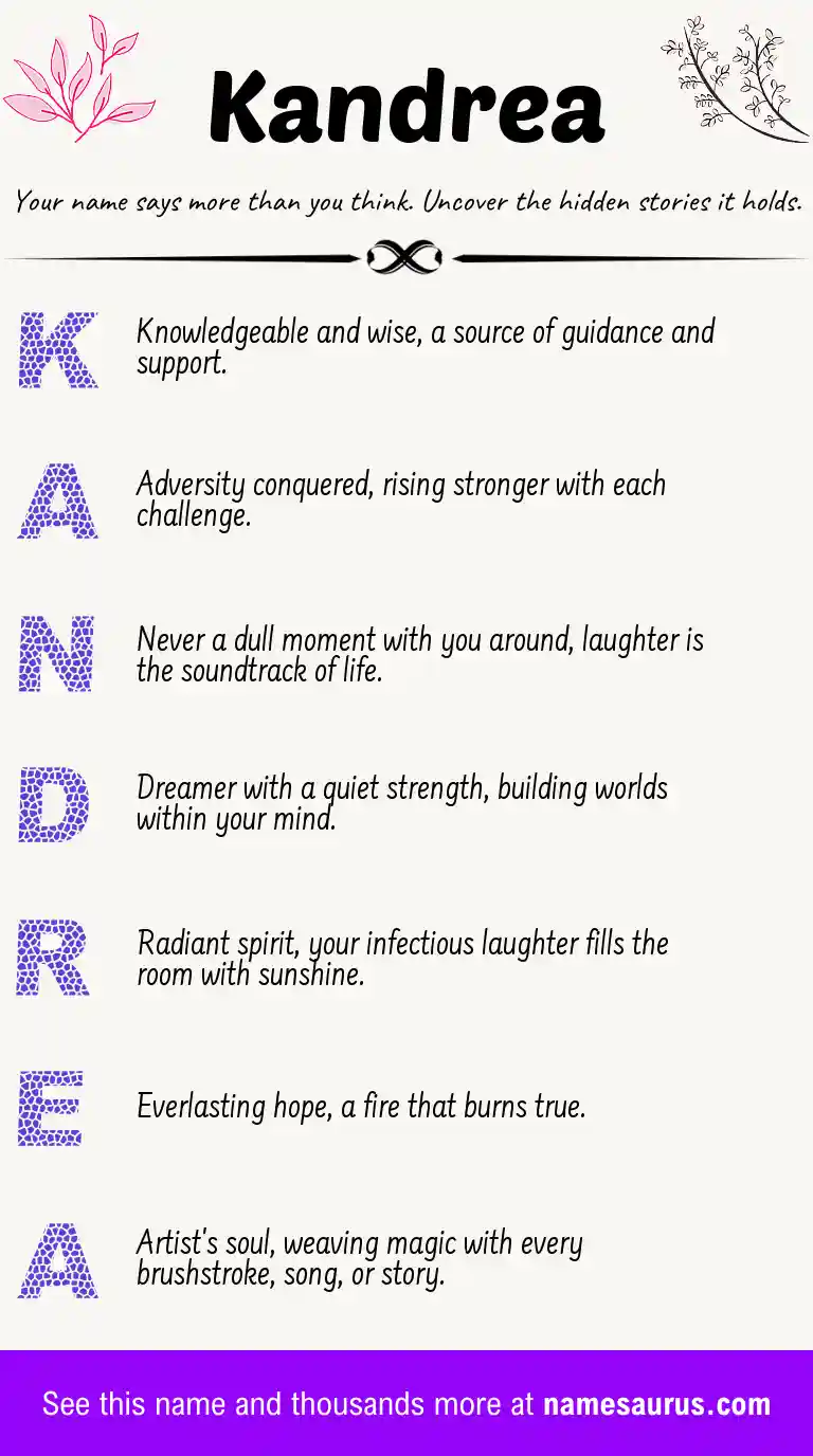 Acrostic poem about Kandrea.