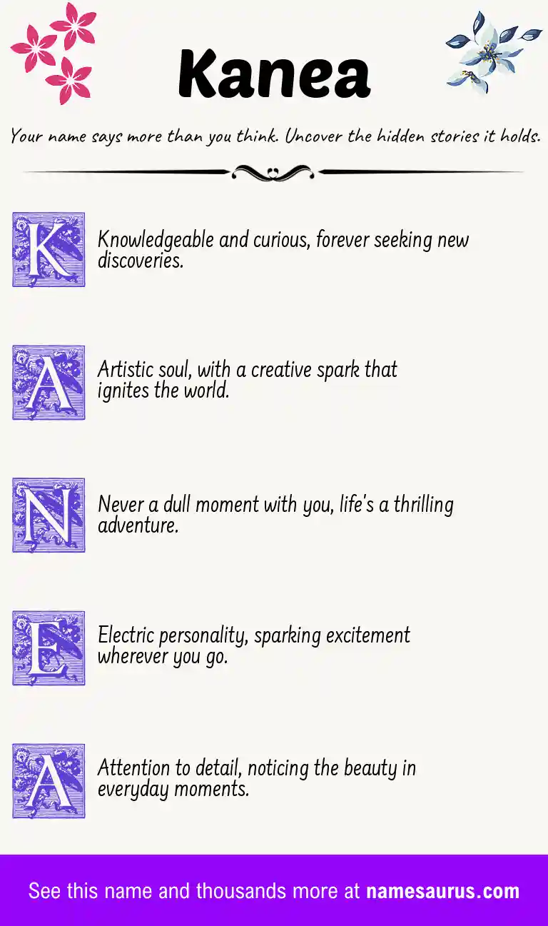 Acrostic poem about Kanea.