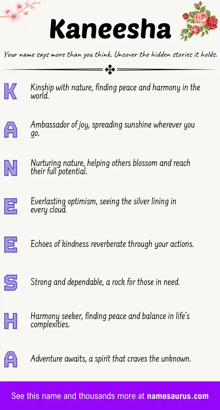 Acrostic poem about Kaneesha.