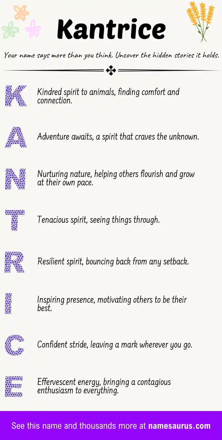 Acrostic poem about Kantrice.
