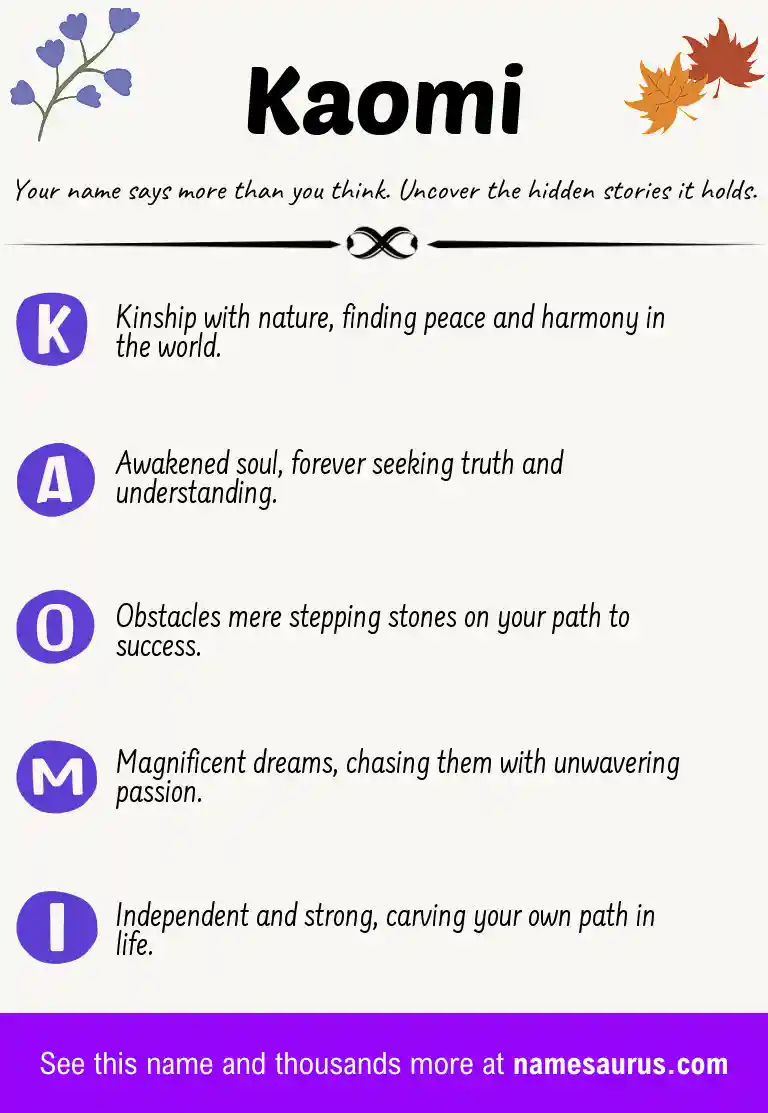 Acrostic poem about Kaomi.