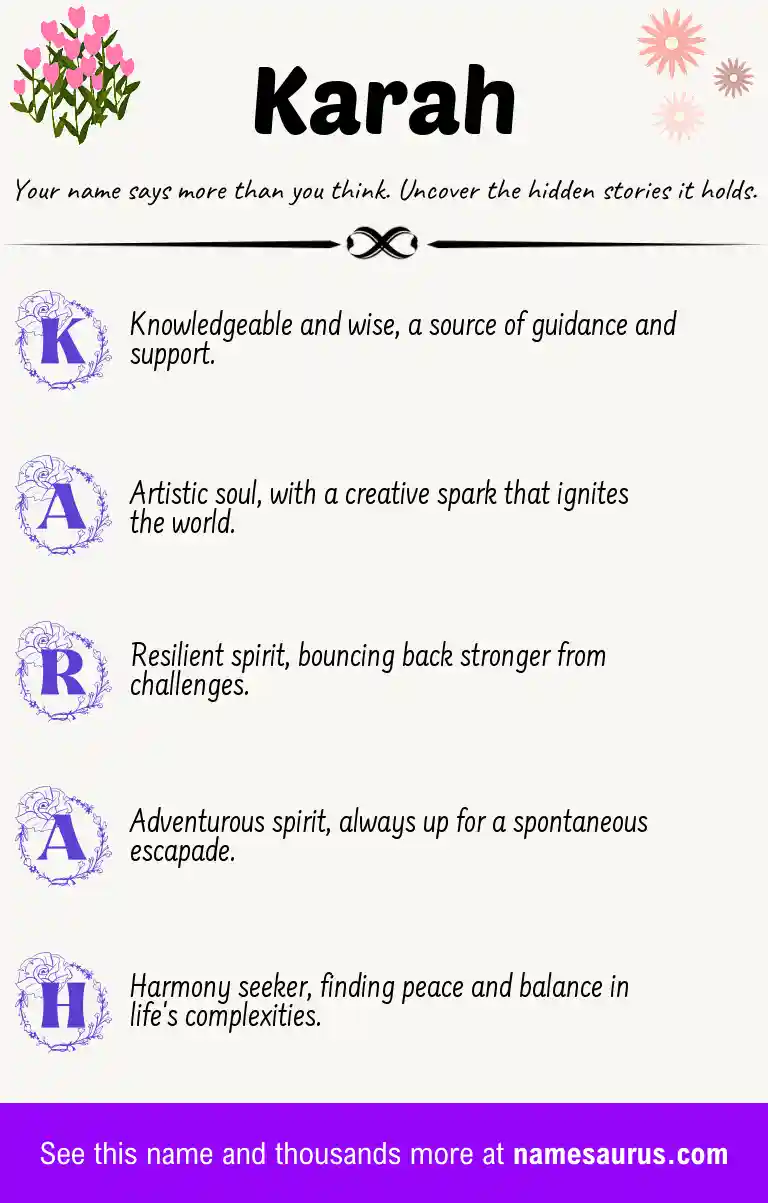 Acrostic poem about Karah.