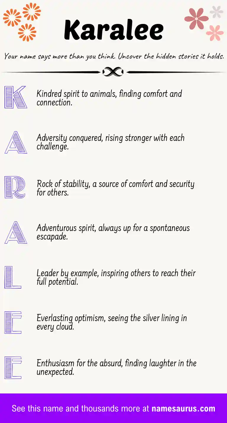 Acrostic poem about Karalee.