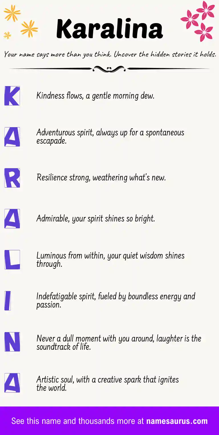 Acrostic poem about Karalina.