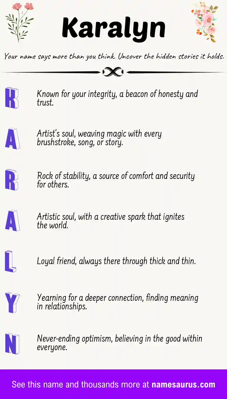 Acrostic poem about Karalyn.