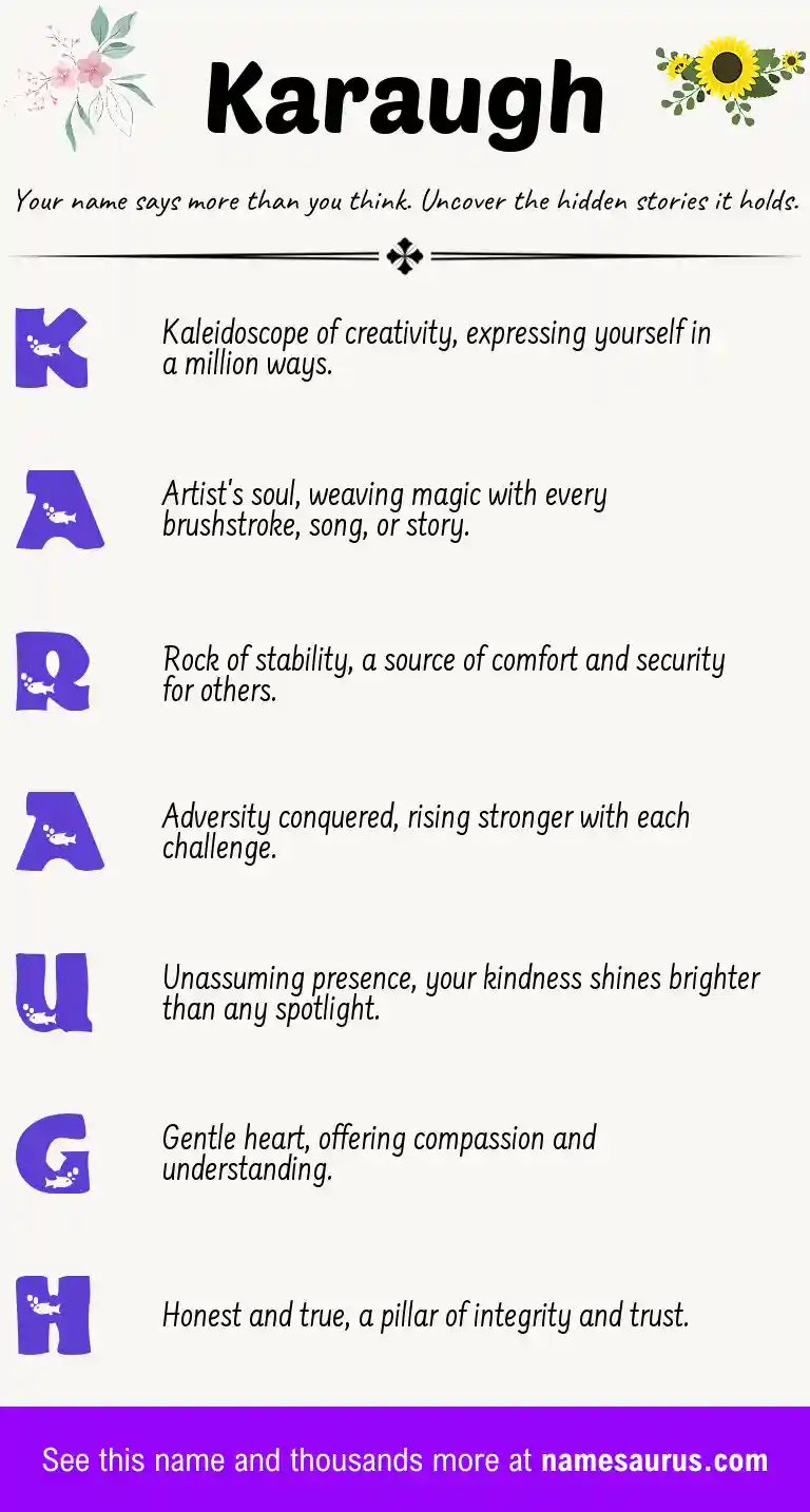 Acrostic poem about Karaugh.