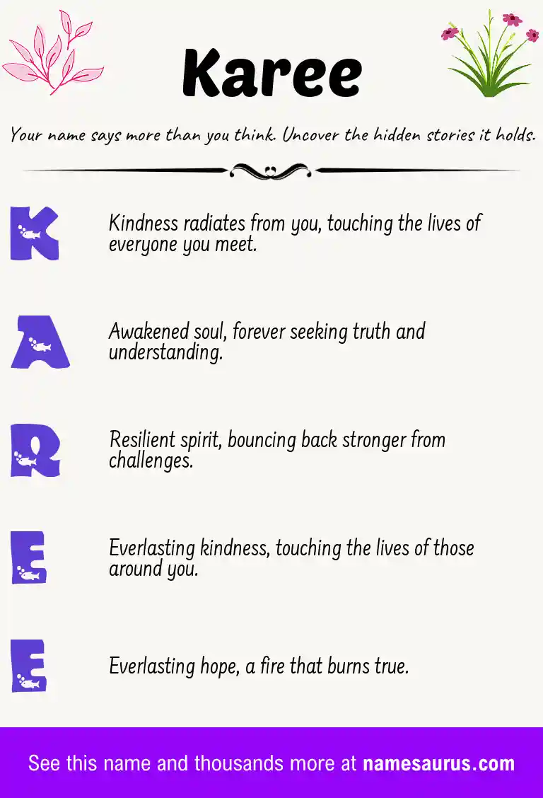 Acrostic poem about Karee.