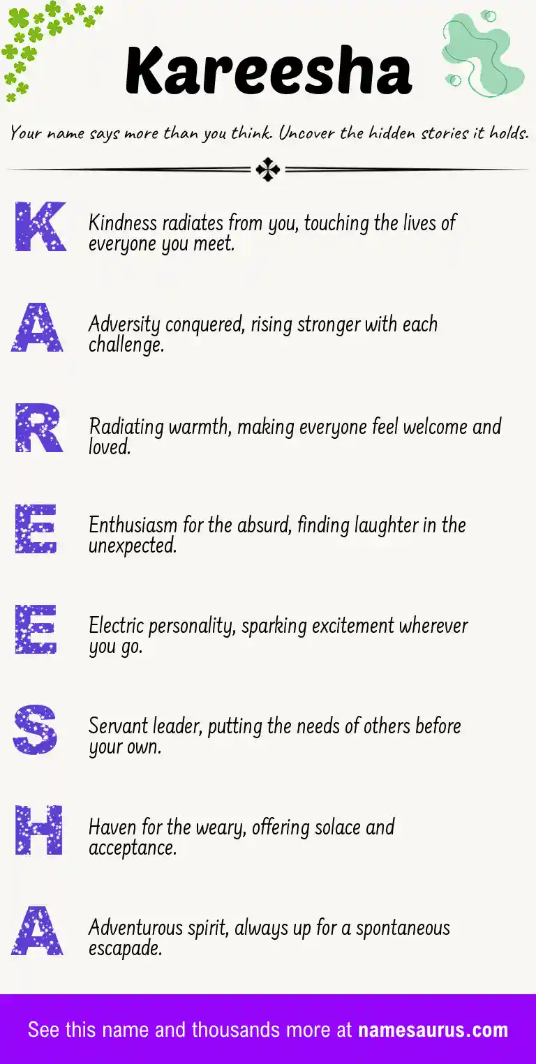 Acrostic poem about Kareesha.