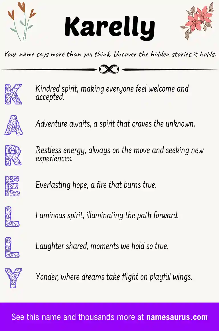 Acrostic poem about Karelly.