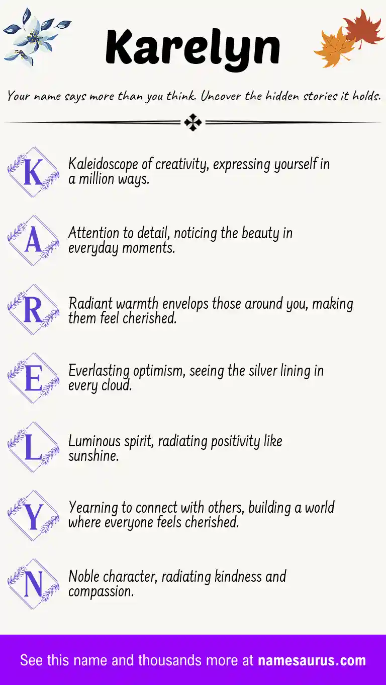 Acrostic poem about Karelyn.