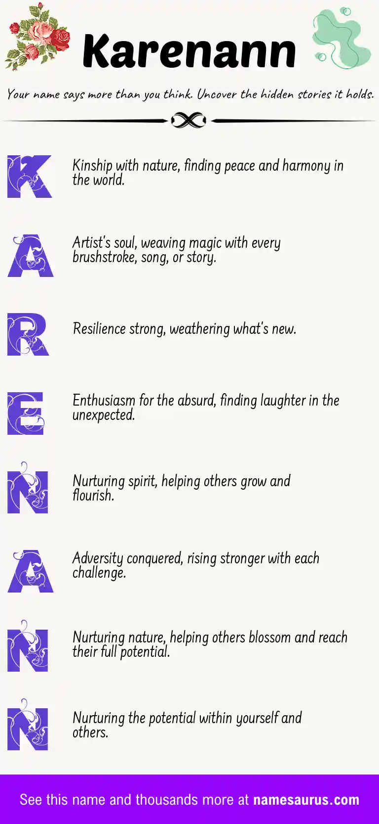Acrostic poem about Karenann.