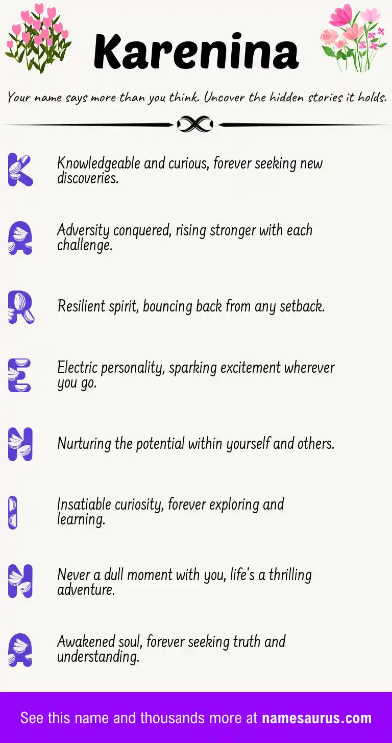 Acrostic poem about Karenina.
