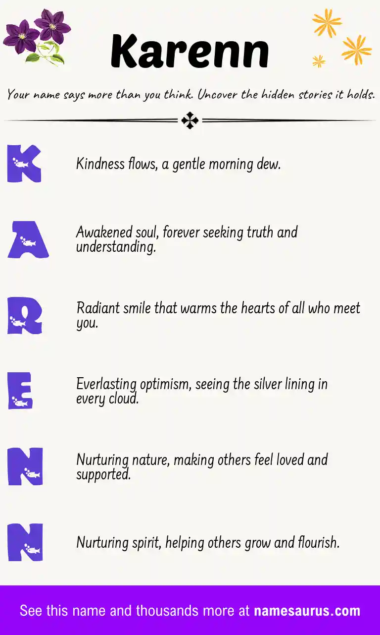 Acrostic poem about Karenn.