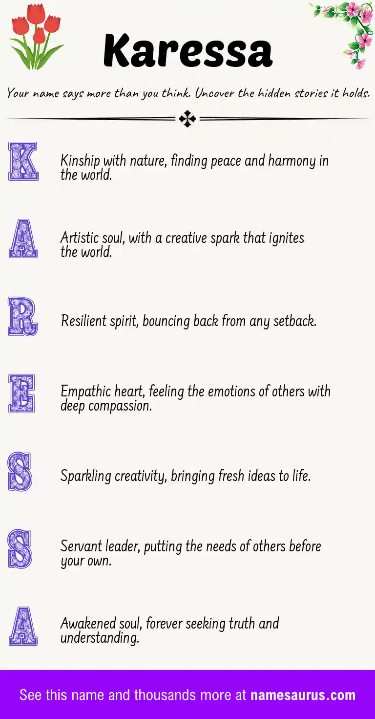 Acrostic poem about Karessa.
