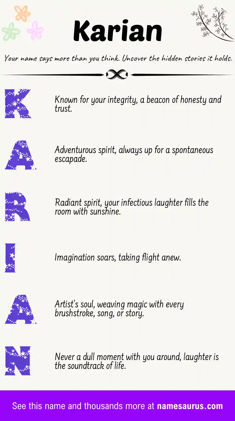 Acrostic poem about Karian.