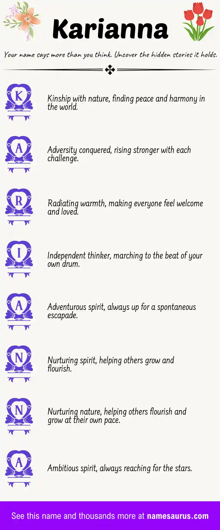 Acrostic poem about Karianna.