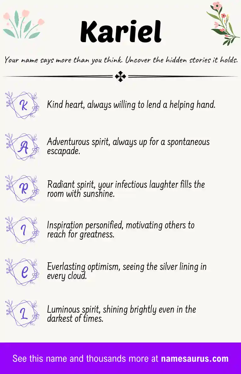 Acrostic poem about Kariel.