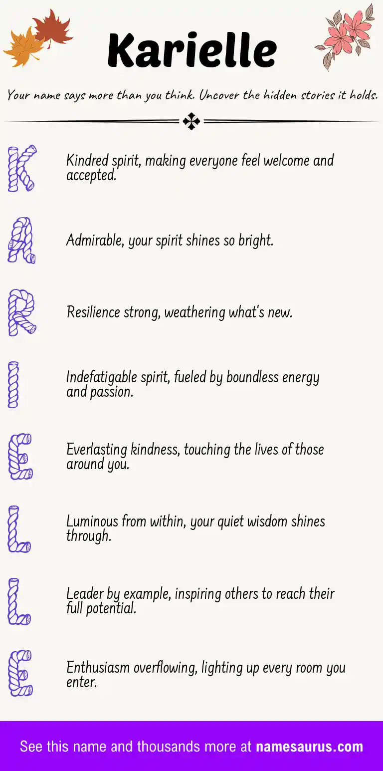 Acrostic poem about Karielle.
