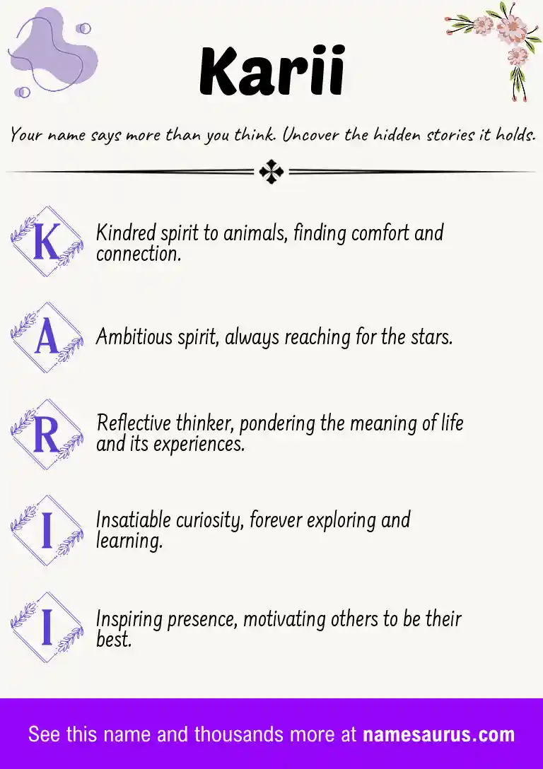 Acrostic poem about Karii.