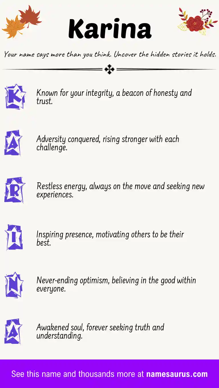 Acrostic poem about Karina.