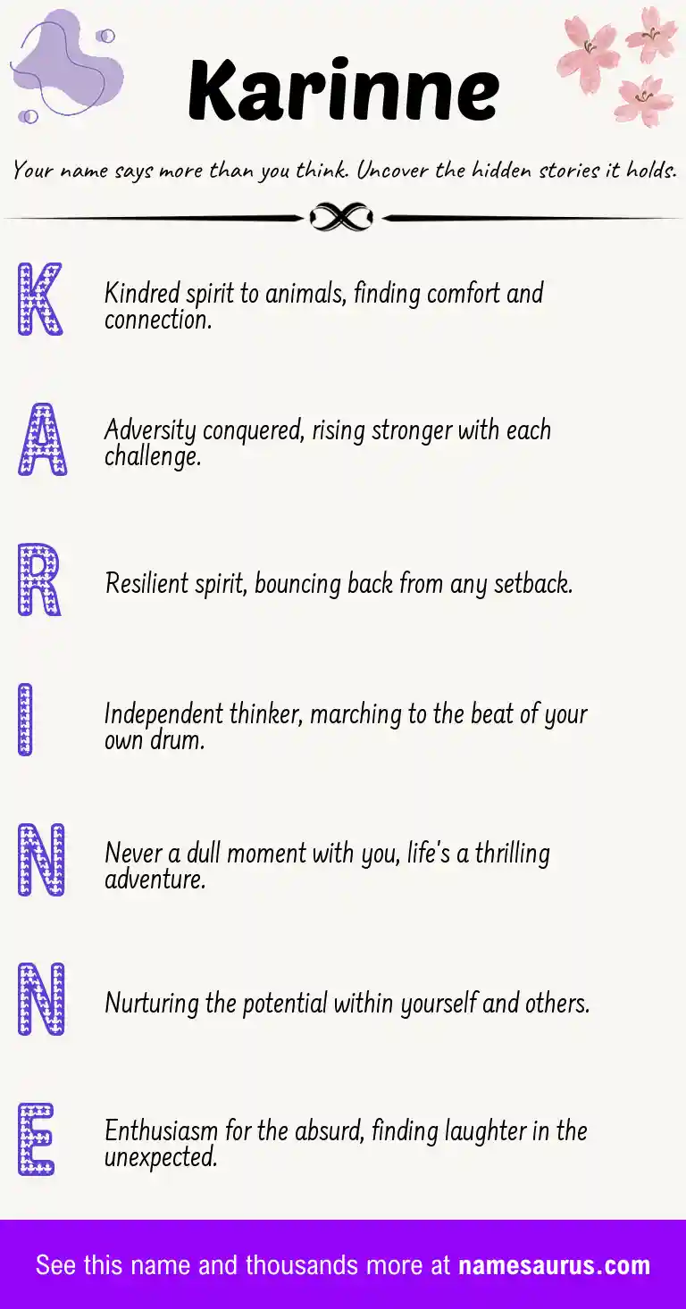 Acrostic poem about Karinne.