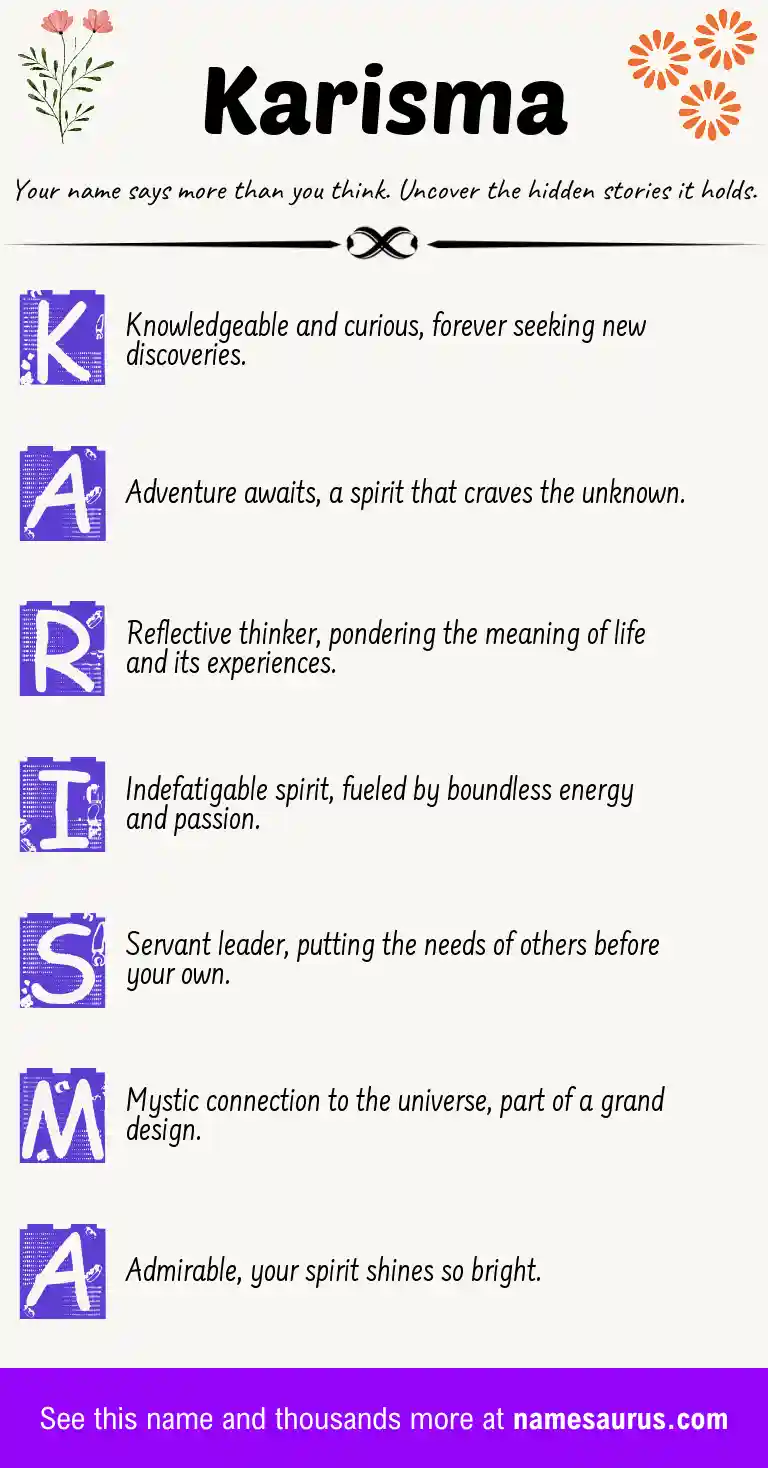 Acrostic poem about Karisma.