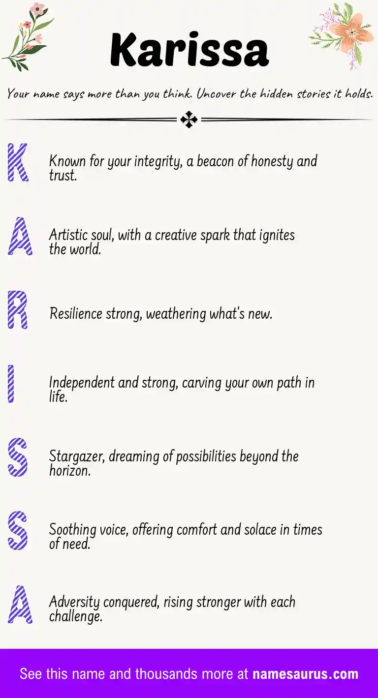 Acrostic poem about Karissa.