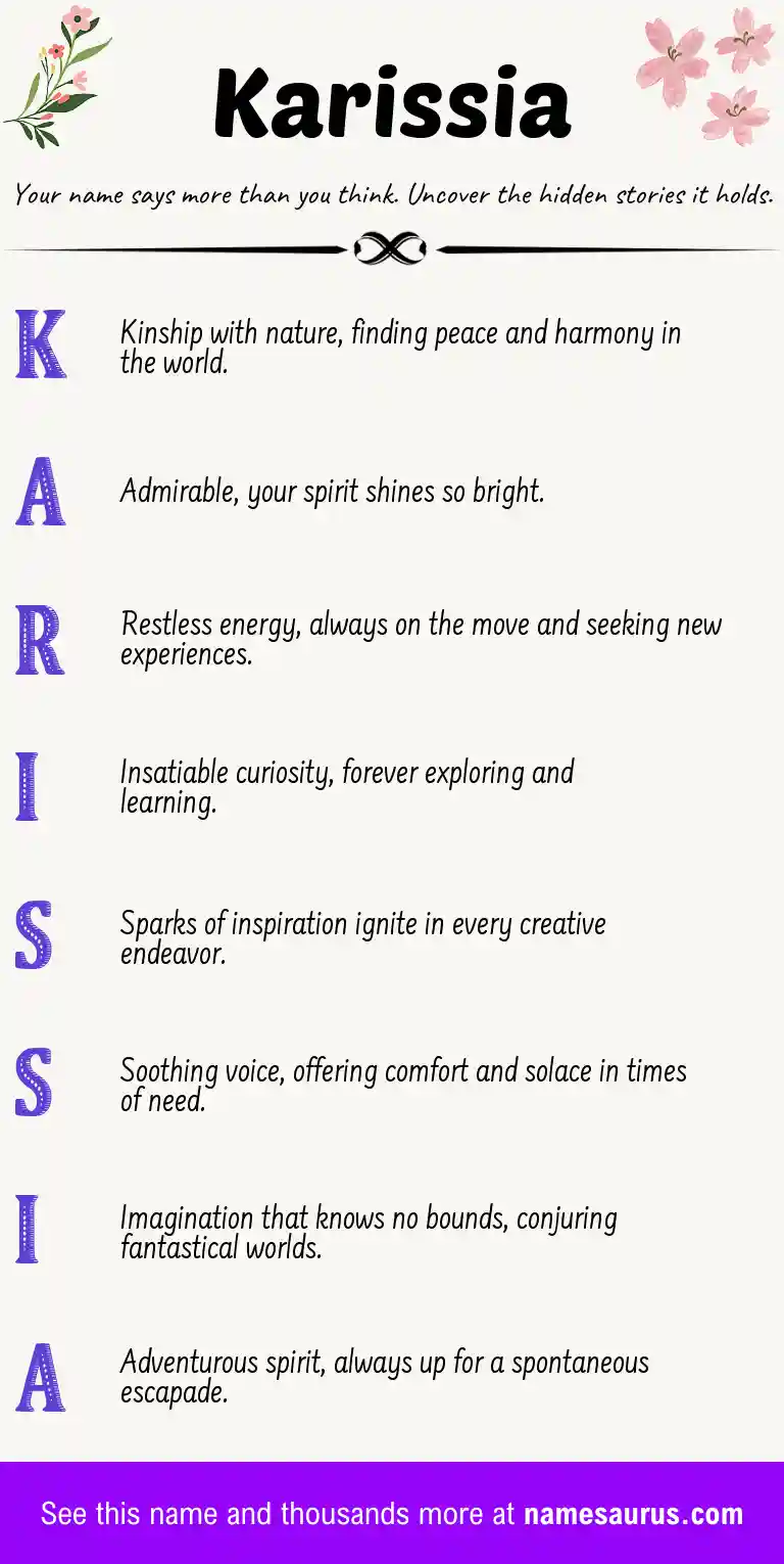 Acrostic poem about Karissia.