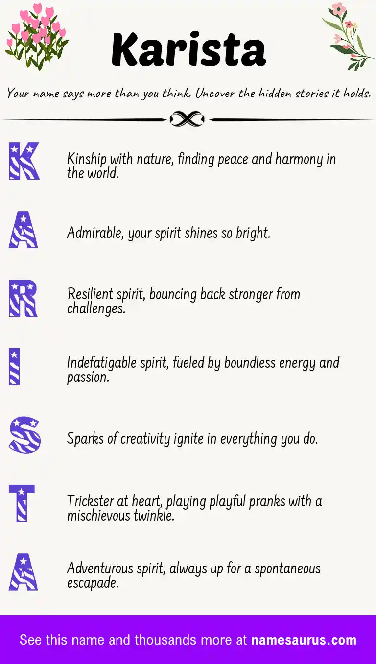 Acrostic poem about Karista.