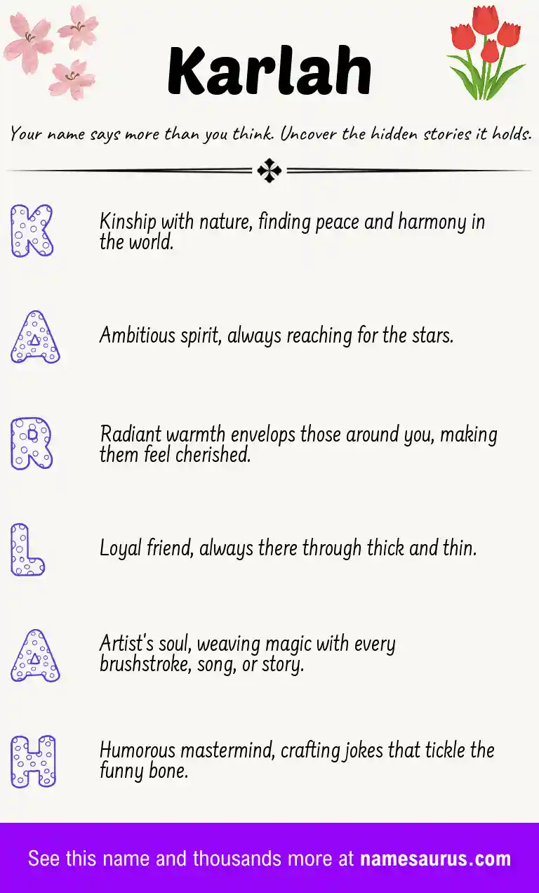 Acrostic poem about Karlah.