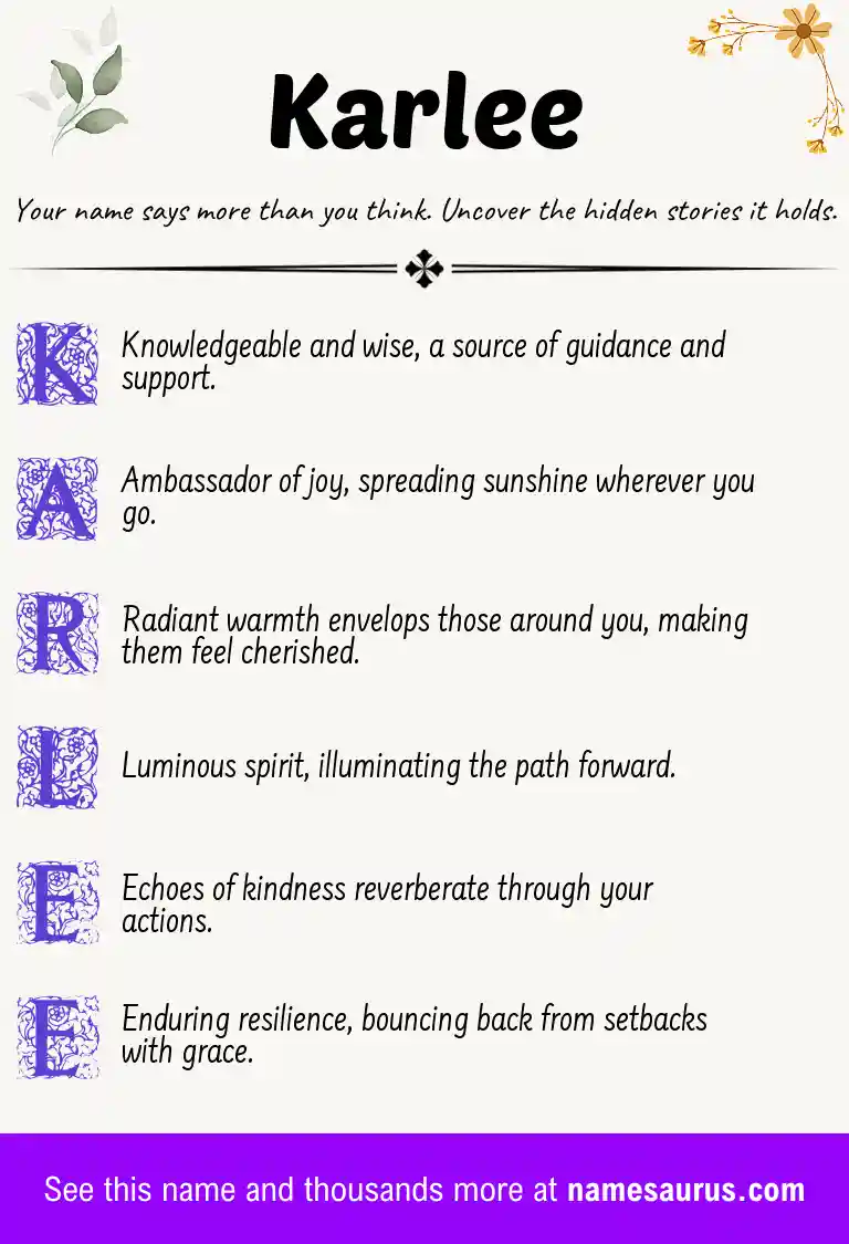 Acrostic poem about Karlee.