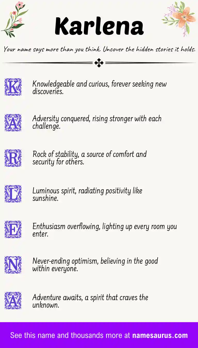 Acrostic poem about Karlena.