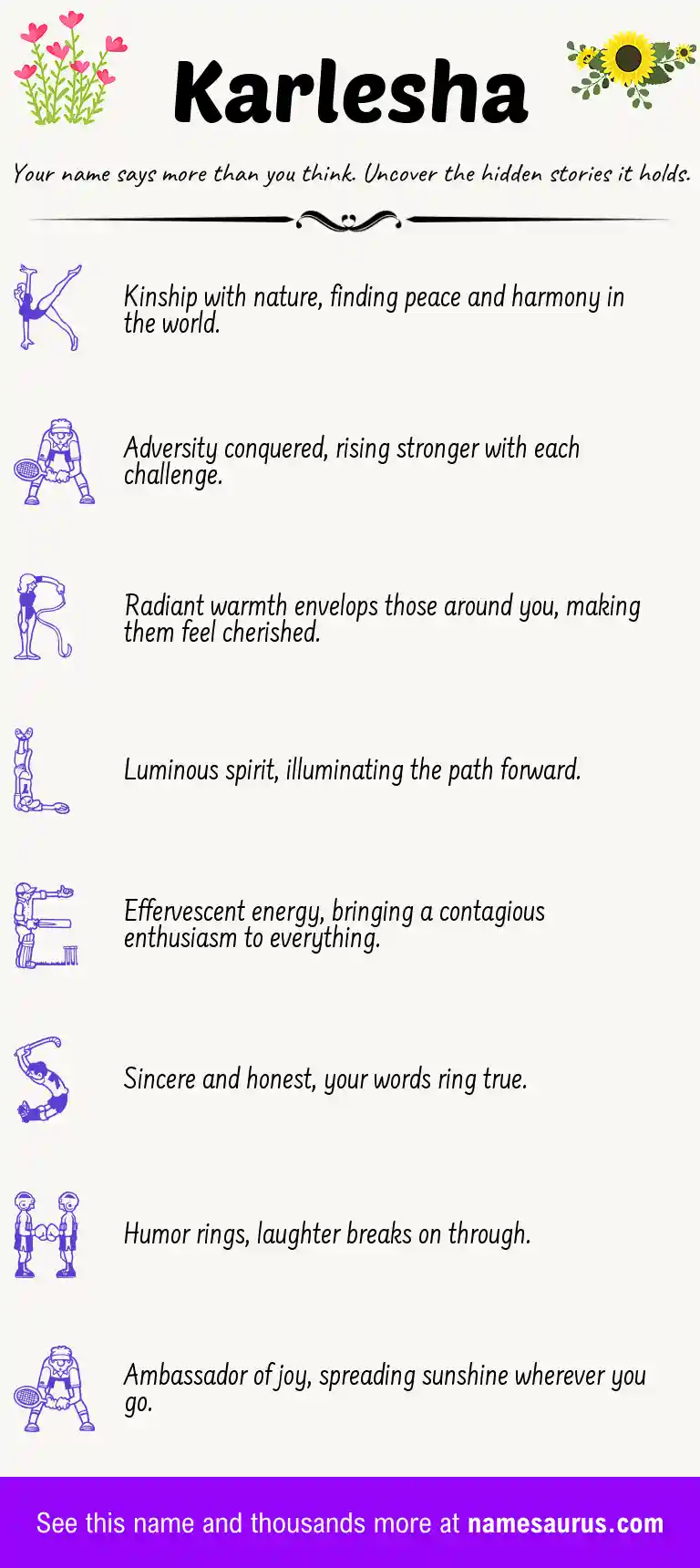 Acrostic poem about Karlesha.