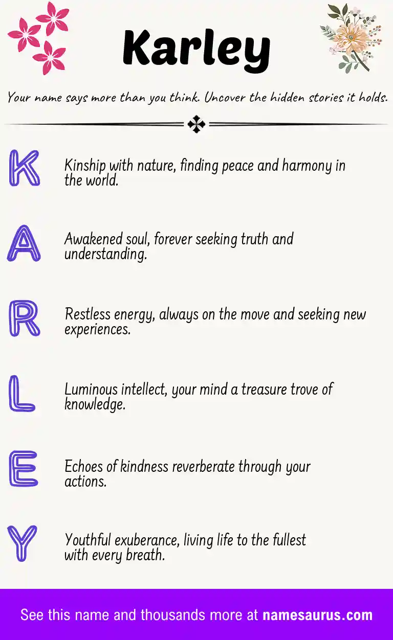 Acrostic poem about Karley.