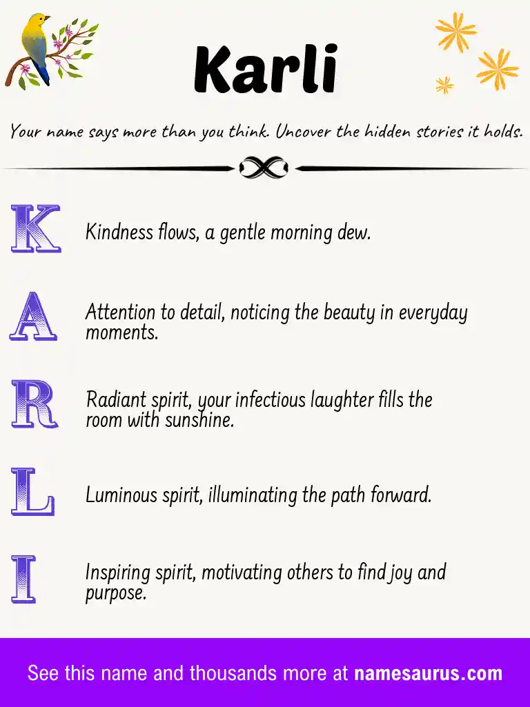 Acrostic poem about Karli.